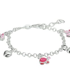Kinderarmbandje Zilver met Hart & Dier bedels (925)