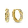 14 Karaat Fantasiemodel Dames oorbellen Goud met Zirkonia stenen - 16 mm