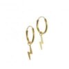 Priscilla's Favorites - Oorbellen met Bliksem hanger Zilver 925