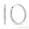 Creolen Zilver met Zirkonia stenen LARGE - Diameter 40 MM