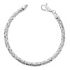 Armband Zilver - Ronde Koningsarmband Zilver gerhodineerd - 3,5 MM - MEDIUM