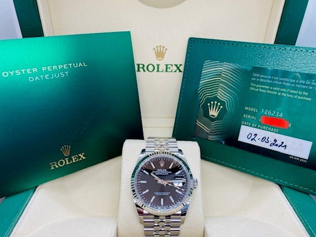 Rolex Datejust 36mm 126234 - Black Dial - Jubilee - 36mm - NEW