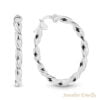 Wokkel Oorbellen Zilver BASIC - Diameter 37 MM - 1.7 MM Dik