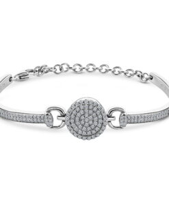 ESCLAVE Armband zilver 925 met Zirkonia stenen - 19 CM (15+ 4 CM)