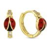 Lieveheersbeestje Oorbellen Goud 14 Karaat - 12mm