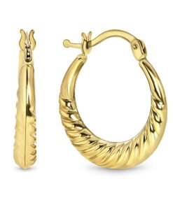 14 Karaat Geelgouden Oorbellen Schelp model - MEDIUM - 15 MM