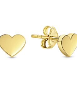 Hart Oorstekers Goud 14 Karaat - 6 MM