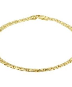 14 Karaat Gouden Fantasie armband - Lengte 19cm