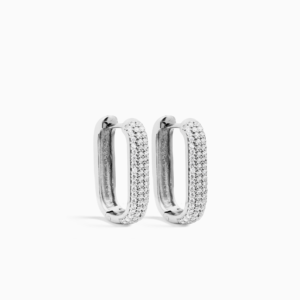 ELINE ROSINA - SMALL PAVÉ ICON HOOPS - Sterling Zilver 925