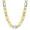 14 Karaat Gouden Bicolor Fantasie Ketting Heren - 60 CM - Breedte 5.0 MM