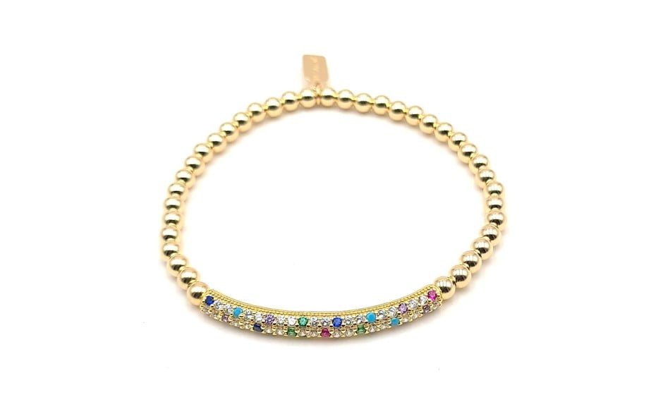 PScallme - BAR MULTI GOLD COLOURED - Sterling Zilver 925