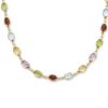 14 karaat Geelgouden collier edelstenen 45 cm