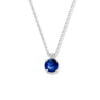 14 karaat Witgouden collier saffier 0.64ct - 40 cm