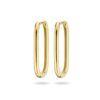 14 Karaat Geelgouden klapoorringen paperclip - 25MM