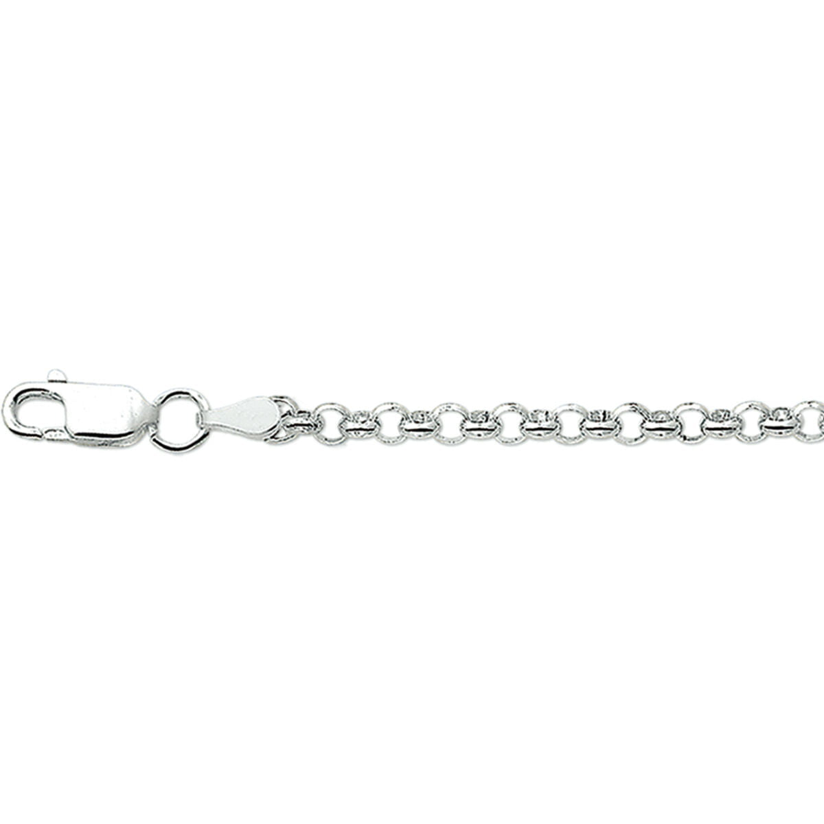 Jasseron Ketting Zilver 925 Gerhodineerd 3 mm breed