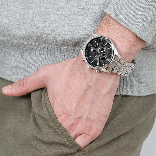 FESTINA - HEREN ZWART CHRONOGHRAPHIC STAAL HORLOGE F20285/4 - Afbeelding 4