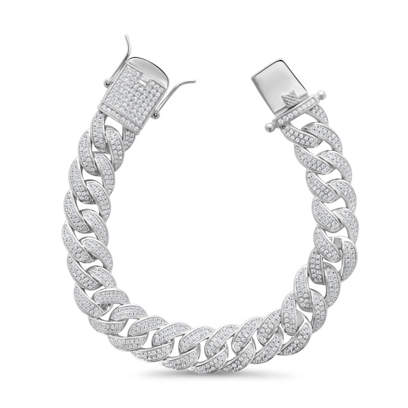 CUBAN LINK Armband Zilver 925 - Zirkonia Iced Out