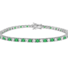 Premium Zilveren Tennis Armband Zirkonia Groene Stenen 3 MM