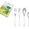 Juwelier Emo - Kindercouvert Huisdieren, 4-delig, RVS