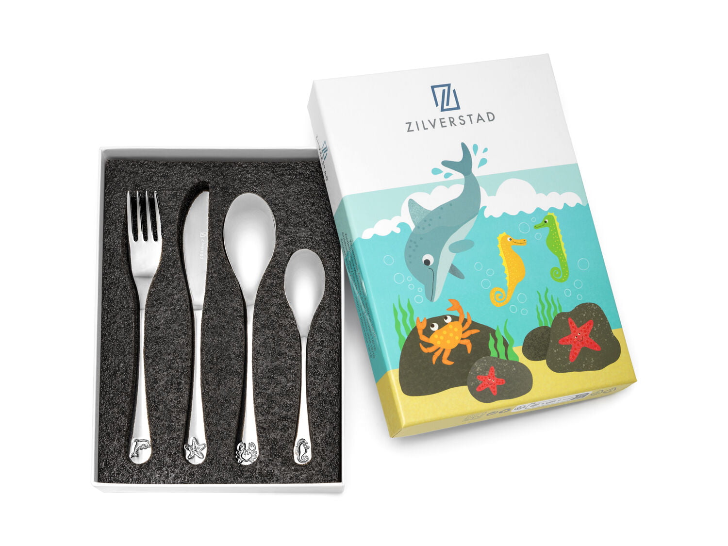 Kindercouvert Zeedieren, 4-delig, RVS - Afbeelding 3