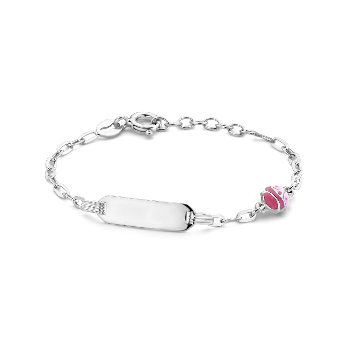 graveerarmband lieveheersbeestje plaat 5,0 mm 11 + 2 cm