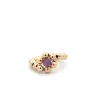 PScallme - RING FLOWERS NOËLLE PURPLE GOLD COLOURED