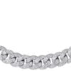 Cuban Link Ketting Zilver 925 - Ronde Zirkonia stenen - 11.5 MM - 60 CM