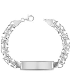 Graveerarmband Platte Koningschakel plaat 11.3 mm - 22 cm - Zilver 925
