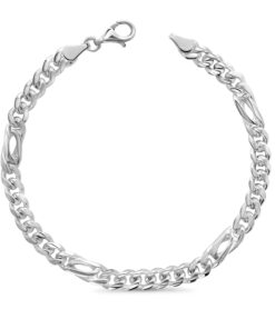 Gourmette Met Valkenoog armband Zilver 925 Gerhodineerd - 5.5mm breed