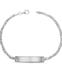 Graveerarmband Koningschakel plaat 7 mm - 21 cm - Zilver 925
