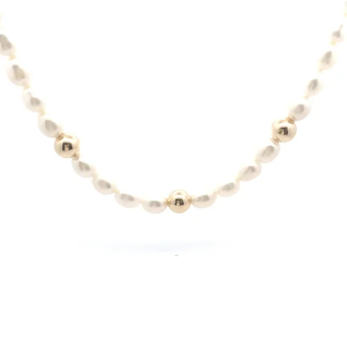PScallme - NECKLACE PEARL BIG 10MM GOLD COLOURED