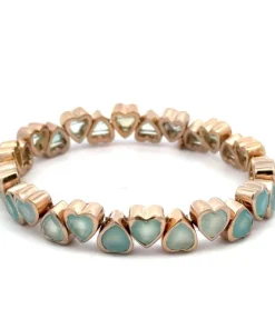PScallme - Hearts all over blue aqua goldplated