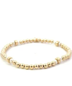 PScallme - Rondel 4 pearl 4mm gold coloured