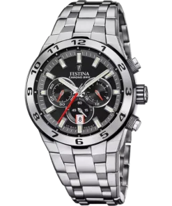 FESTINA HEREN CHRONO BIKE ZWART MET STALEN BAND F206706