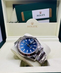 Alternative view of Rolex Datejust 116334 Blue Dial Oyster 41mm - MINT 2016