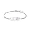 graveerarmband roze zirkonia plaat 5,0 mm 9 + 2 cm