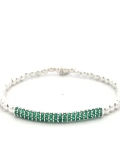 PScallme - BAR GREEN DARK STERLING SILVER 925