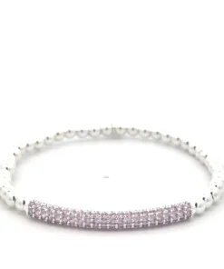 PScallme - BAR PINK LIGHT STERLING SILVER 925