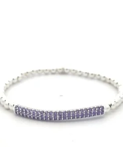 PScallme - BAR PURPLE STERLING SILVER 925