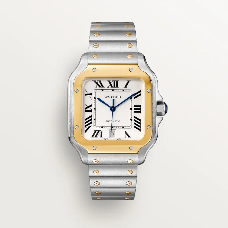 CARTIER SANTOS De Cartier Gold Bezel - White Dial - Large 47.5MM