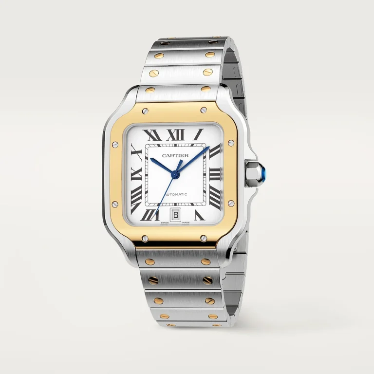 CARTIER SANTOS De Cartier Gold Bezel - White Dial - Large 47.5MM - Afbeelding 3
