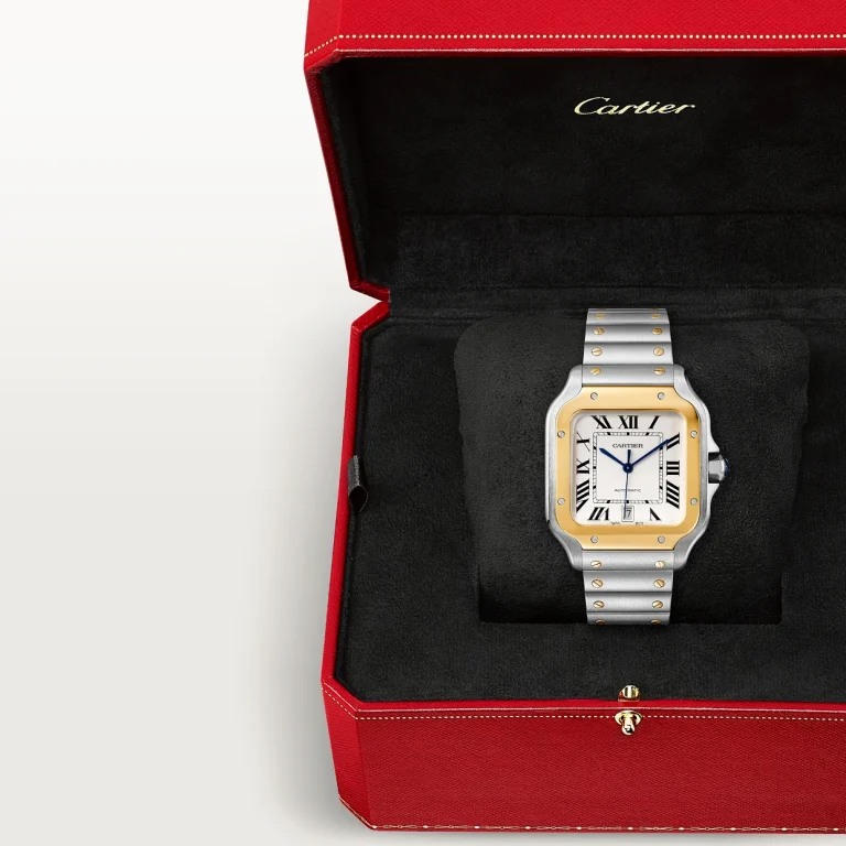 CARTIER SANTOS De Cartier Gold Bezel - White Dial - Large 47.5MM - Afbeelding 6