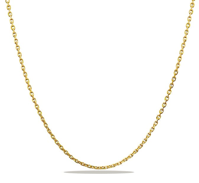 14 Karaat Geelgouden Anker Ketting Geslepen 1.3mm - 42CM