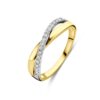 14 Karaat Bicolor Geel Witgoud Ring Diamanten