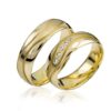 14 Karaat Trouwringen Goud Set Fantasie 5x Diamanten
