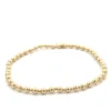 PScallme - Anklet basic mix 4mm / 2mm gold coloured