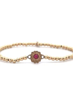 PScallme - Flower fuchsia gold coloured