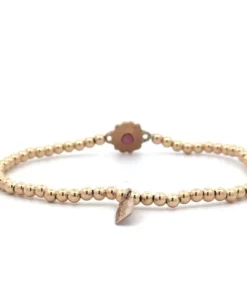 PScallme - Flower fuchsia gold coloured