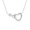 Hart & infinity Ketting Zilver met Zirkonia - 45 CM