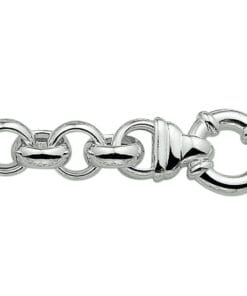 Jasseron schakelarmband Met Groot Springslot Zilver 925 - 11mm